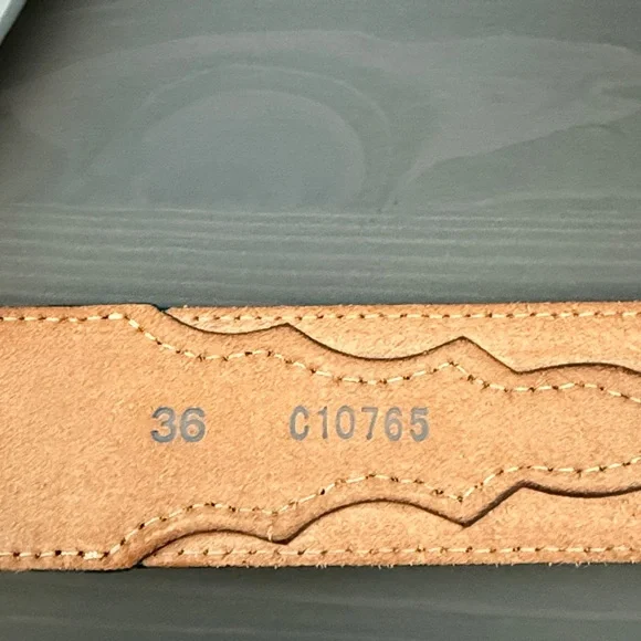 Justin Odessa Star Silver Texas Ranger Brown Leather Belt Vtg 1994 Size 36 - Picture 7 of 16